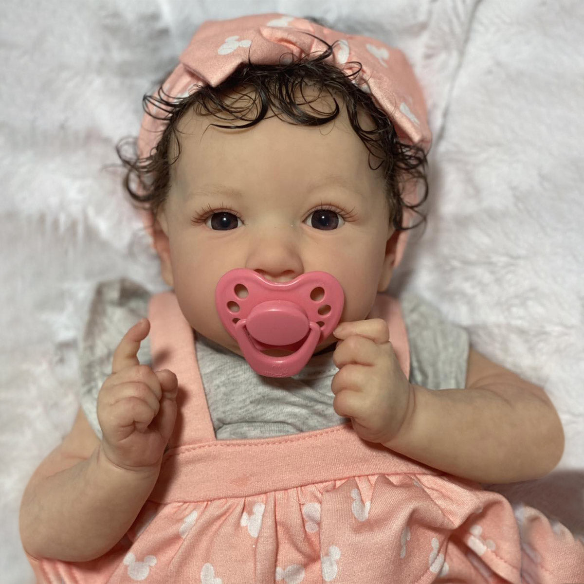 [New] 20" Truly Reborn Baby Girl Newborn Eyes Opened Doll Named Sufan with Heartbeat and Sound