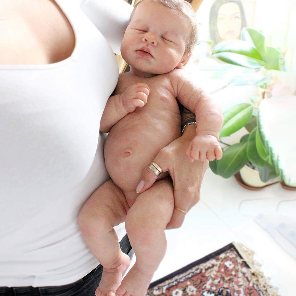 [Fashion Doll Gifts] 20" Realistic Chubby Asleep Newborn Baby Girl,Huggable Reborn Baby Doll Girl Camille Look Real By Dollreborns®