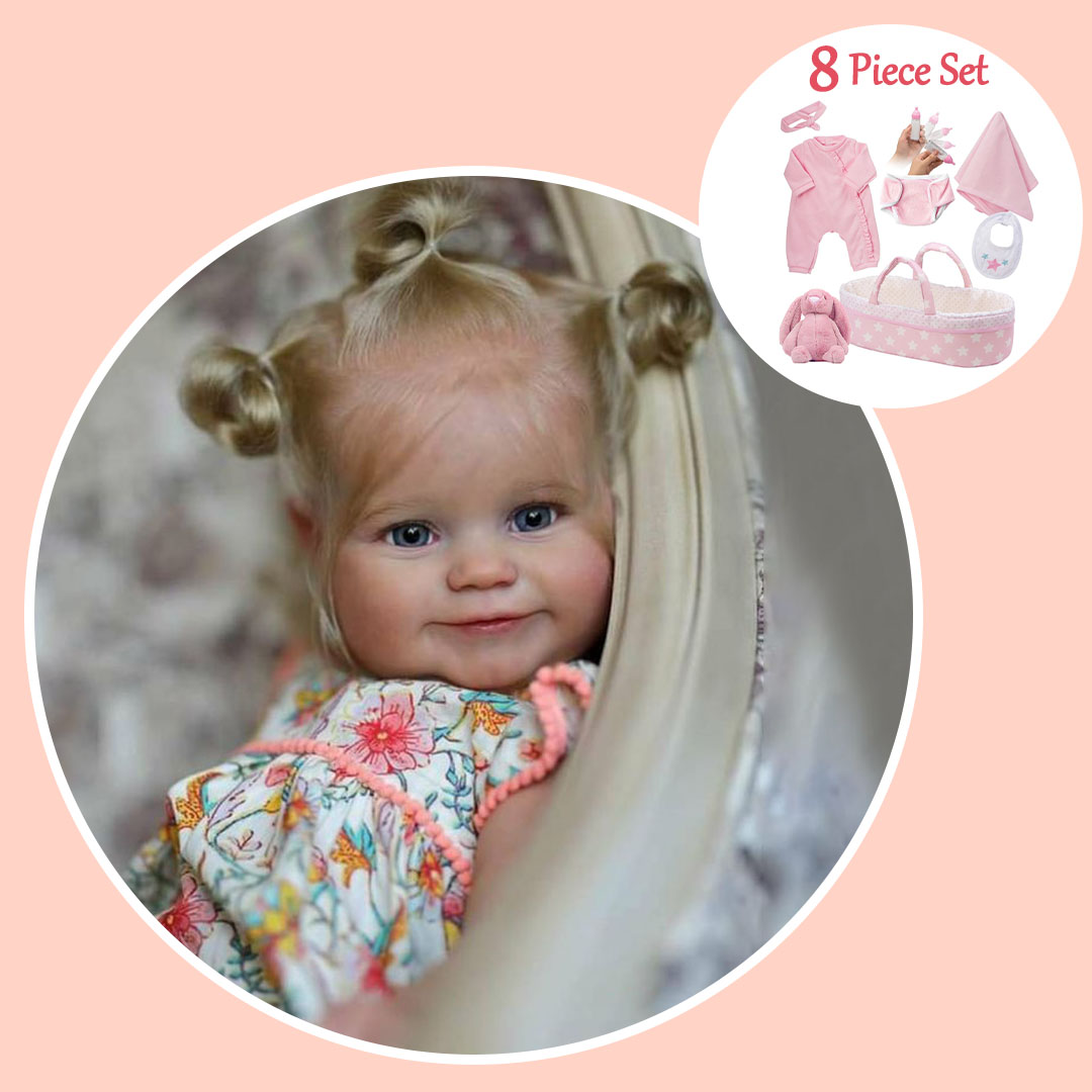 [New] 12" Look Real Lifelike Silicone Vinyl Blue Eyes Reborn Newborn Baby Doll Girl Named Tinka