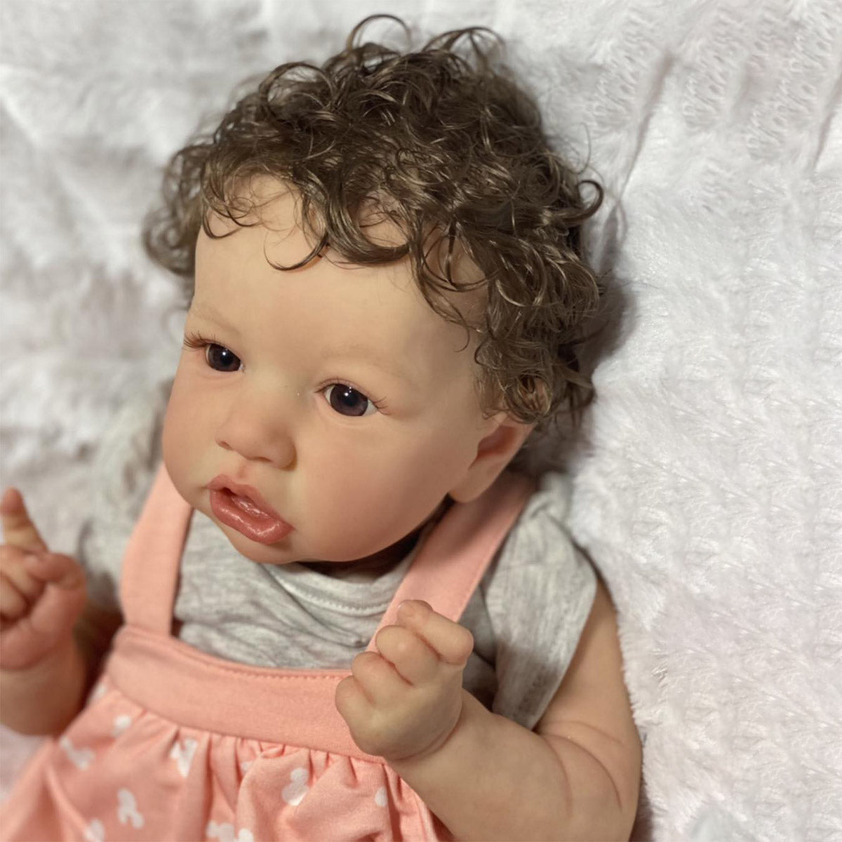 [New] 20" Truly Reborn Baby Girl Newborn Eyes Opened Doll Named Sufan with Heartbeat and Sound