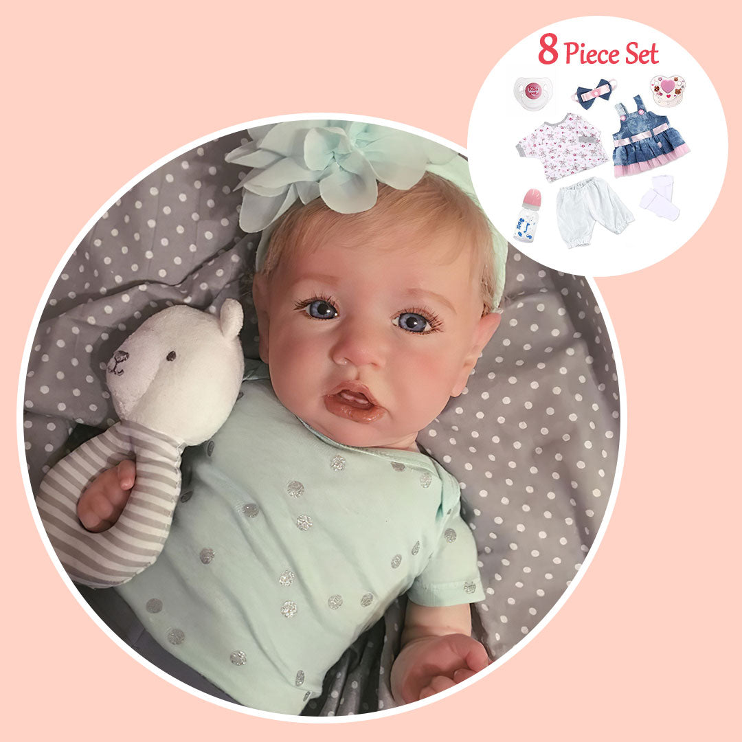 [Heartbeat& Sound] 20'' Real Lifelike Sweet Emma Handmade Cute Soft Silicone Reborn Baby Doll Girl By Dollreborns®