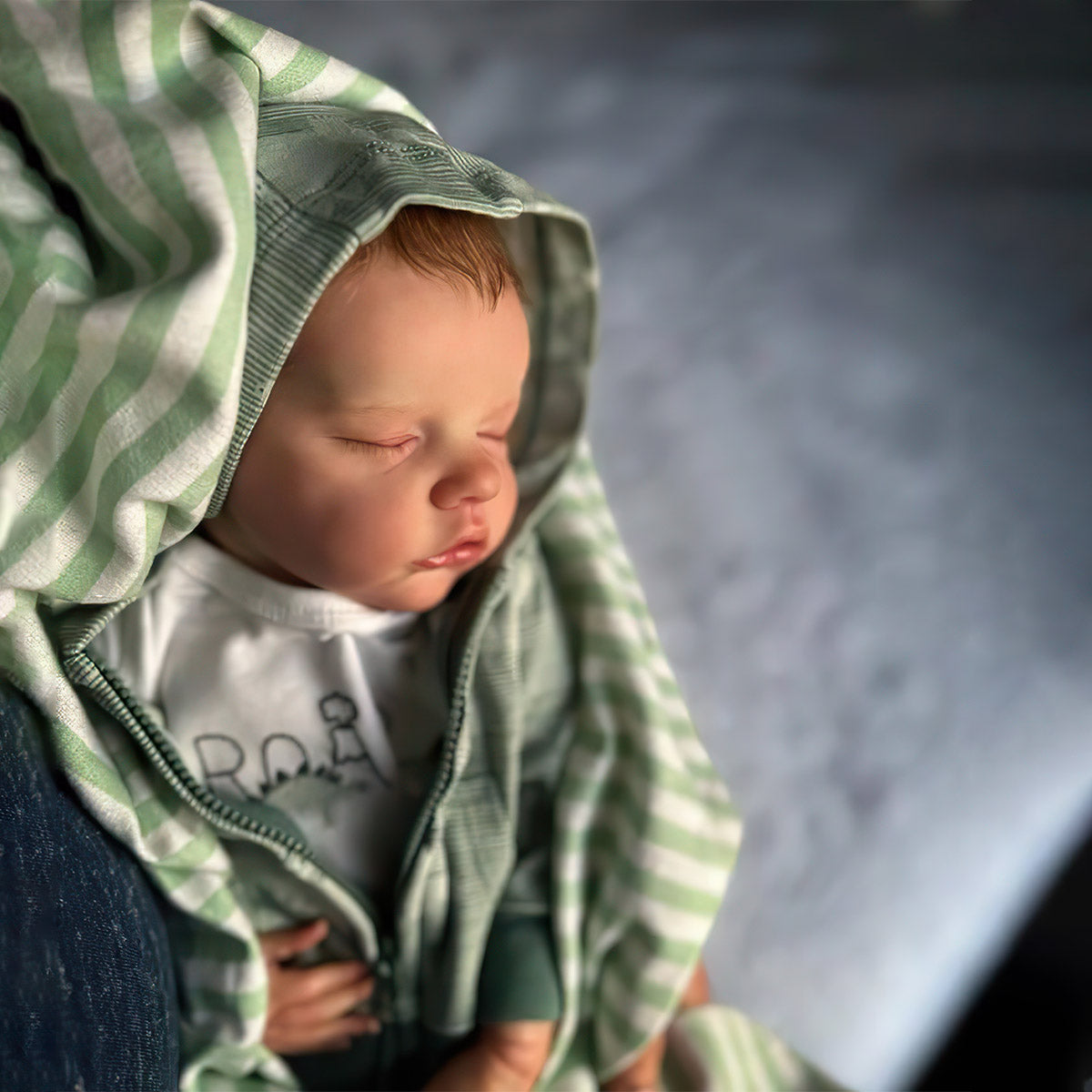 [New Series!] 17'' Lifelike Sleeping Weighted Silicone Vinyl Newborn Baby Boy Doll Named Stardy