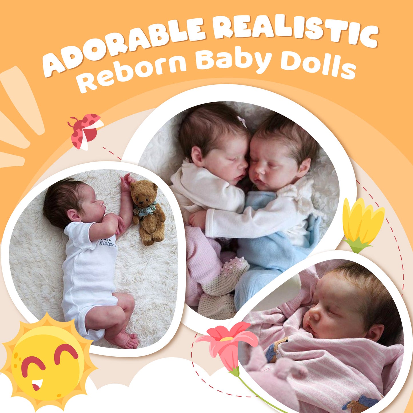 [Special Discount]12'' Realistic Asleep Beautiful Affordable Lifelike Reborn Baby Girl Ruth By Dollreborns®