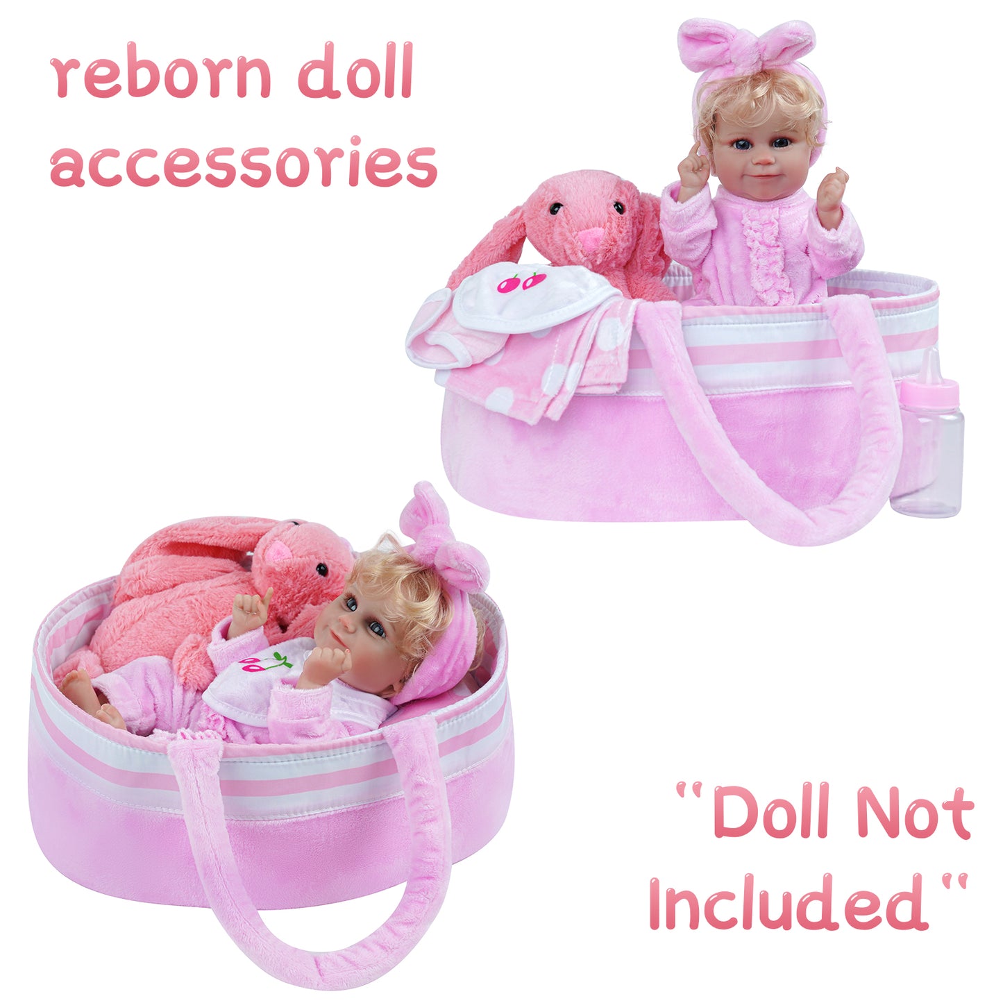 [Suitable for 12'' Girl] Time-Limited Offer! [EXTRA 10% OFF] Adoption Reborn Baby Essentials-8pcs Gift Set By Dollreborns®