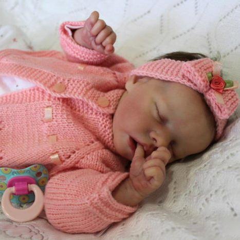 [Last-Minute Gift] 12'' Real Lifelike Halle Handmade Closed Eyes High-quality Realisitc Reborn Baby Doll Girl By Dollreborns®