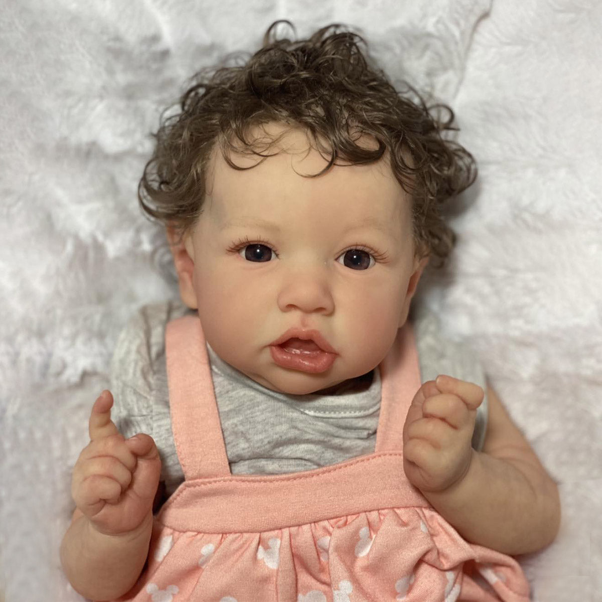 [New] 20" Truly Reborn Baby Girl Newborn Eyes Opened Doll Named Sufan with Heartbeat and Sound