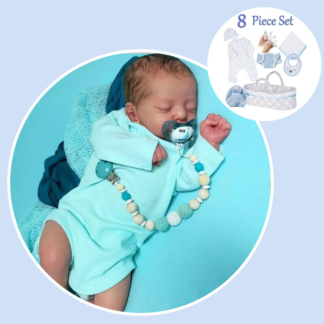 [Newborn Boy Doll]12'' Realistic Reborn Baby Doll Real Silicone Vinyl Baby Named Ian