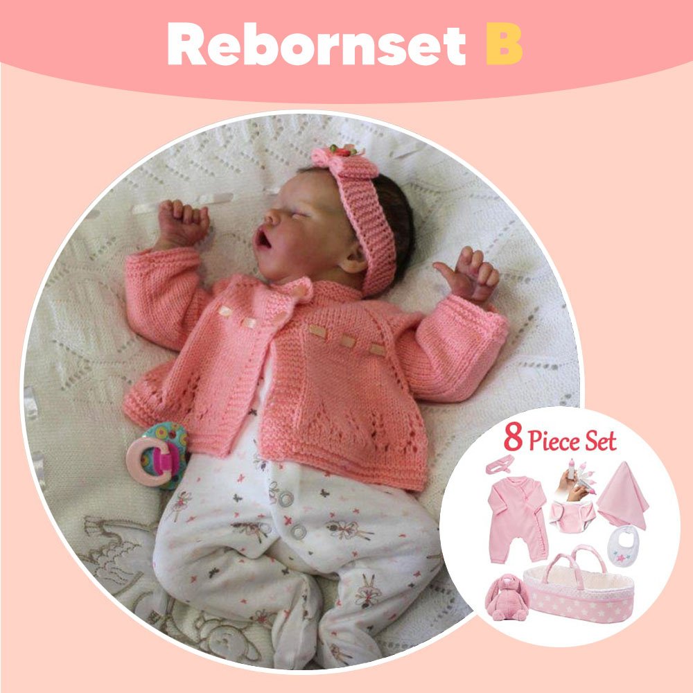 [Last-Minute Gift] 12'' Real Lifelike Halle Handmade Closed Eyes High-quality Realisitc Reborn Baby Doll Girl By Dollreborns®