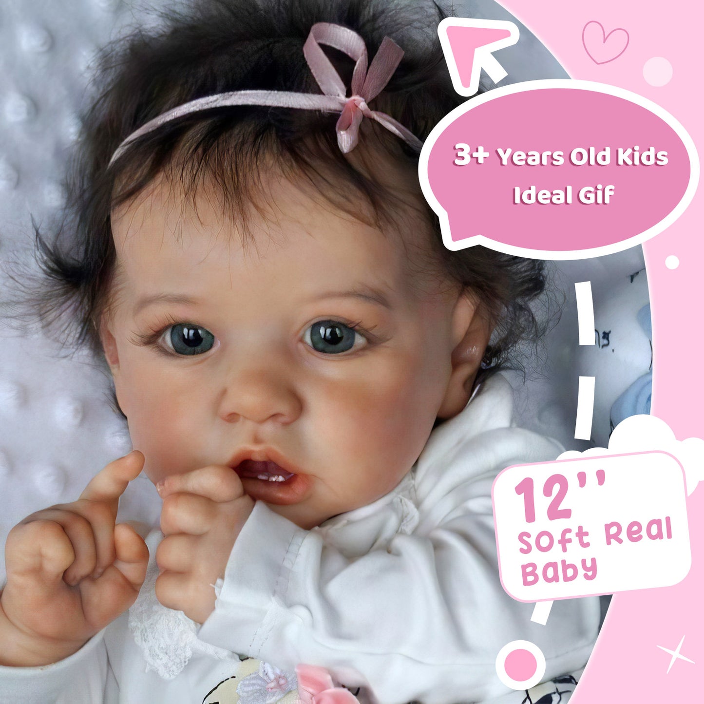 [Last-Minute Gift]12'' Realistic Newborn Rebirth Baby Doll Alina Silicone Vinyl Full Body Mini Girl Look Real By Dollreborns®