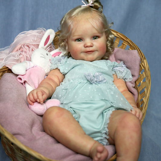 [Heartbeat+Sound] 20'' Real Lifelike Soft Weighted Body Reborn Toddlers Baby Girl Evelyn By Dollreborns®