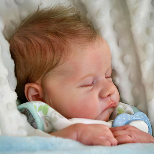 [New Series!] Real Newborn Reborn Baby Girl Realistic 12'' Eyes Closed Reborn Baby Doll Named Lucy